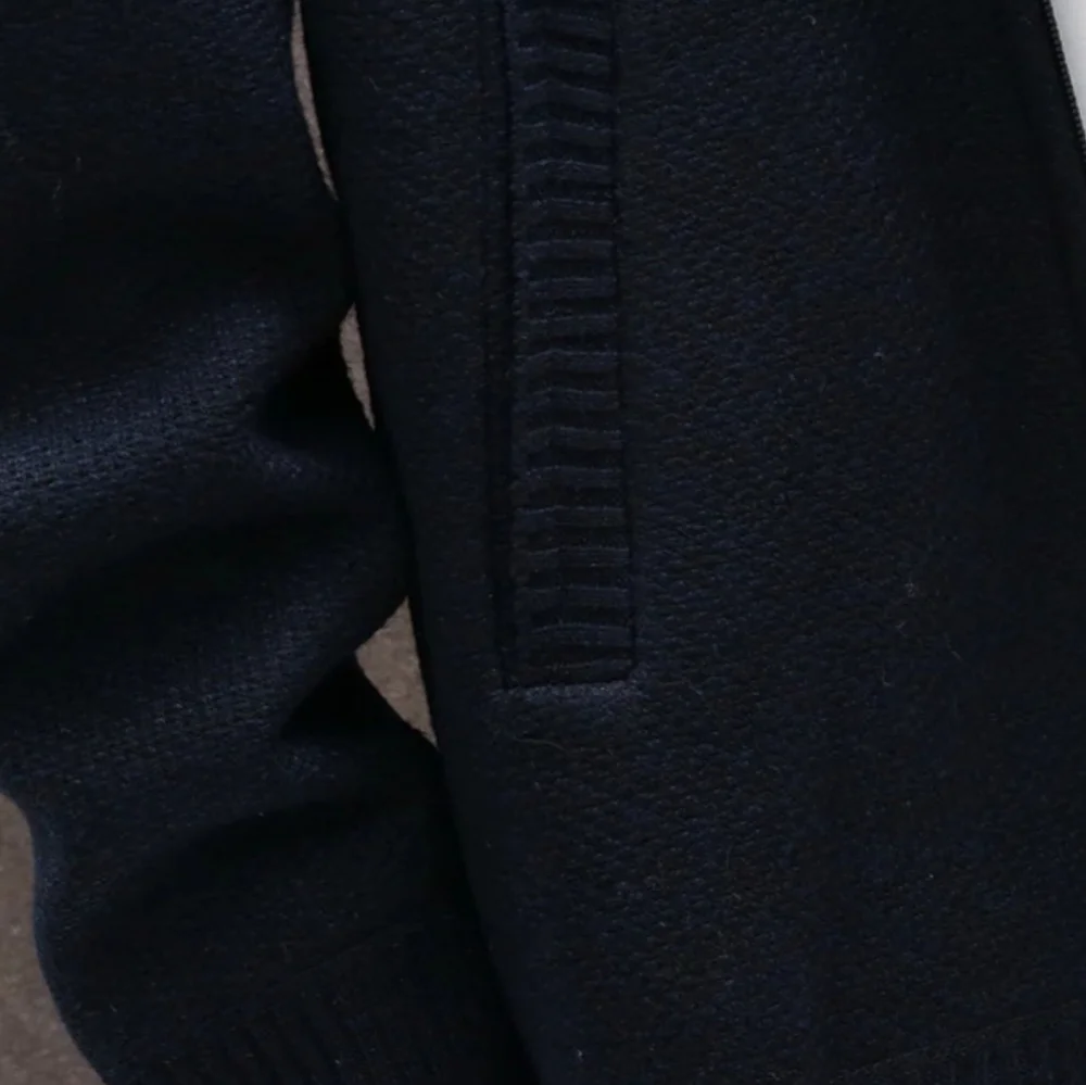 Men's Knit Cardigan Hooded Jacket In Navy Blue - Picture 3 of 4
